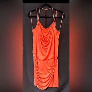 Guess Peachy Orange Strappy Sexy Summer Dress
